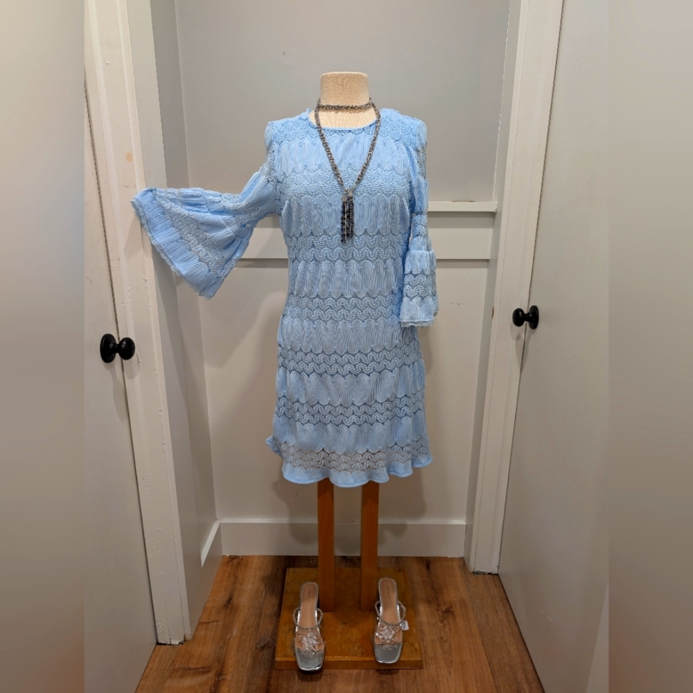 Chic Blue Long Sleeve Dress New York And Company Size M